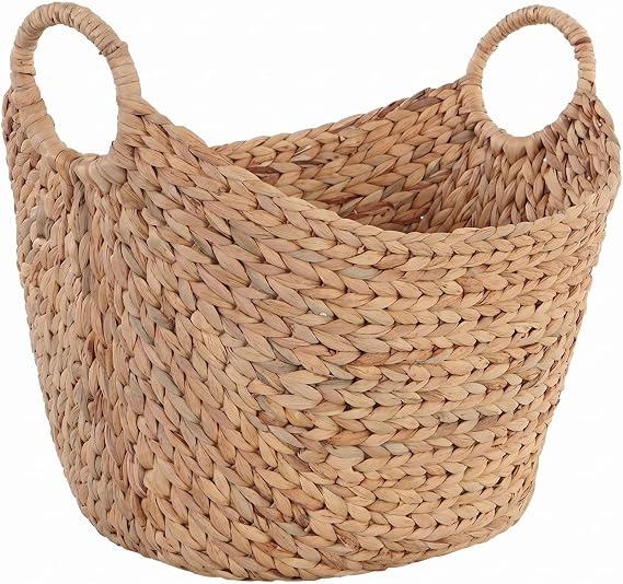 Extra Large Woven Storage Basket, Boat-Shaped
Handwoven, Wicker, For Laundry Room, Bedroom and Home Storage, Decorative Organizer Bin