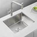 20-inch Undermount Kitchen Sink, SUS304 Stainless Steel Handmade Single Bowl Kitchen Sink with Sink Strainer (Brushed), 20"x16"x9"