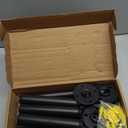 MUZIK 16 Inch Coffee Table Legs, 2 Pcs Industrial Metal Table Legs, Grey Steel Metal Pipes Vintage Furniture Legs