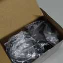 4 Pack Acrylic Qtip Holder Dispenser for Cotton Swabs, Balls, Pads, Floss Picks- Clear Acrylic Canister Apothecary Jar Set, Bathroom Essentials Accessories Decor Vanity Makeup Storage Organizer -Black