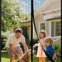 Magnetic Screen Door，Screen Door Mesh，Keep Bugs Out, Heavy-Duty Mesh Curtain,Pet and Kid Friendly, Works with Front Doors, Sliding Doors（32x80 Inch ‎Black