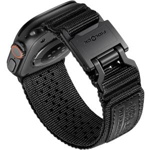Bandletic Compatible with Apple Watch Bands 49mm 46mm 45mm 44mm for Men - Wide Soft Nylon Sport Strap with Magnetic Fidlock Buckle for iWatch Ultra 2 Series 10 9 8 7 SE 6 5 4 3 2 1