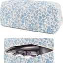 Hair Tools Travel Carrying Bag, Cute Quilted Floral Hair Tools Travel Bag for Shark Flexstyle Carrying Case Portable Shark Air Wrap Dryer Case Flat Curling Iron Organizer for Women (Blue)