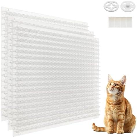 8 Pack Scat Mat for Cats with Spikes, Cat Repellent Mat Deterrent Indoor, Training Pads Keep Dogs and Cats Off Couch, Bed, 16 x 13 Inch Garden Scat Mats Outdoor