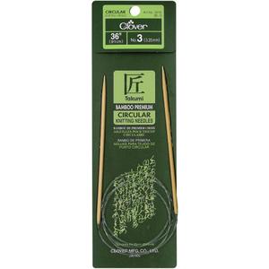 Clover Takumi Bamboo Circular Knitting Needle 36-Inch Size 3