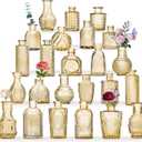 24PCS Mini Bud Vases As Wedding Centerpieces for Tables,Gold Bud Vases for Flowers,Small Flower Vases Suitable for Birthday Party,Anniversary,Wedding Reception,Baby Shower (Gold, 24PCS)