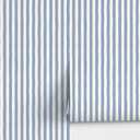 Blue and White Striped Peel and Stick Wallpaper 16.5" x 196.9"