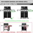 Genesis E-330 Grill Replacement Parts 4 Burners for Weber Genesis E-310 S-330 EP-330 300 Series Grill Parts 7524 Grates 7621 7620 Flavorizer Bars 65505 Heat Deflector 62752 Genesis 330 Sear Burner