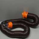 Camco RhinoFLEX 15-Ft RV Sewer Hose Kit - Features Clear Elbow Fitting w/Removable 4-in-1 Adapter - Connects to 3 Slip or 3/3.5/4 NPT Threaded Sewer Connection (39770)