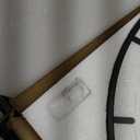 Cuspin Modern 24 Inch Wall Clock, Minimalist Wood and Metal Wall Decor Clock with Walnut Dial, Silent Non Ticking Battery Operated Clock for Living Room, Kitchen, Office, Bedroom