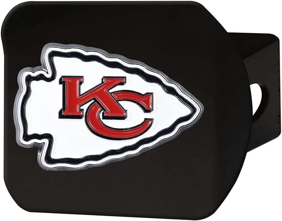 FANMATS NFL Unisex-Adult Black & Color Logo (3.4"x4", Red)