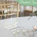 OurWarm White Rose Acrylic Wedding Table Numbers 1-20, 4x6 Inch Printed Calligraphy Table Number with Stands, Clear Numbers Signs and Holders, Perfect for Wedding Reception Anniversary Event