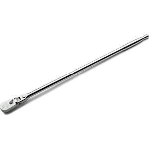 Capri Tools 1/2 in. Drive Fine 90-Tooth Locking Flex-Head Ratchet, Extra Long Chrome Handle
