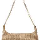 Verdusa Women's Straw Woven Shoulder Bag Tote Handbag Summer Beach Purse (Khaki)