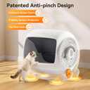 Meowant Large Space Automatic Litter Box for Multiple Cats 106L Self Cleaning Cat Litter Box, Odor-Control Low Entry APP Control Cat Box Use for Senior Cats Large Cats, 18"L x 25"W x 21"H