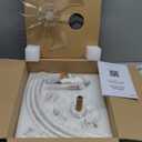 LEDIARY 20 Inch Low Profile Ceiling Fans with Lights and Remote, Fandelier Ceiling Fan Flush Mount, 3000K-6000K Dimmable LED Fan Light, White Modern Ceiling Fans with Lights for Bedroom