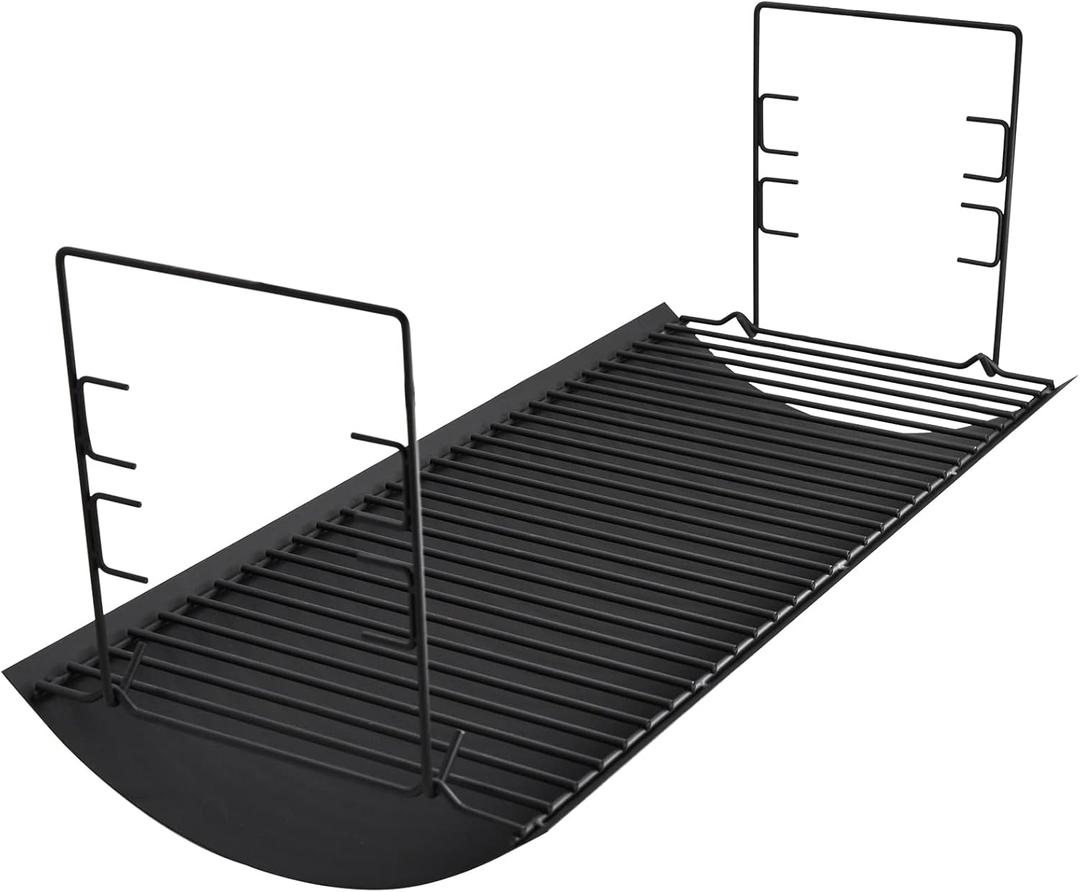 27 Inch Ash Pan Drip Pan Ashpan for Char-Griller 2121 E1224 2828 2929 1224 2727 2222 1324 Charcoal Grill, CB056-036 Ash Pan for Char-Broil 17302056, Charcoal Pan with Fire Grate Hange for Char Griller