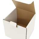 ROTCH 4x4x4'' Small Shipping Boxes, Cardboard Corrugated Mailers, Perfect for Shipping Small, White (M444-25-W)