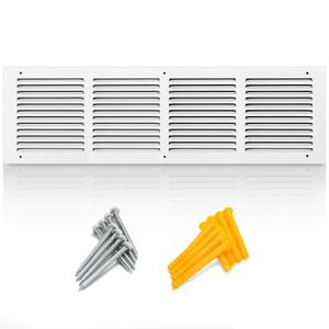 PionerialX 24" W x 6" H [Duct Opening Size] Steel Return Air Grille | HVAC White Rust-Resistant Vent Cover for Wall & Ceiling, AC Cold Air Return, Overall Dimensions 25.75" W x 7.75" H