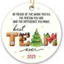 Team Ornament for Christmas Tree Decorations - Cheer Team Appreciation Gifts for Employees, for Coworkers Leader Colleague 2025, Farewell and Thank You Gift for Coworkers Friends