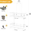 AKTECKE Shower Caddy Hanging Bathroom Organizer: Rustproof Shelf for Inside Shower - No Drilling Racks Over Showerhead - Bath Shelves for Shampoo Soap