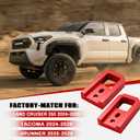 Tow Hooks for Tacoma 2024-2026/4Runner 2025-2026/Land Cruiser 250 2024-2025, T6061 Aluminum, 10,000lbs Capacity, Tow Hooks for Toyota Tacoma/4Runner/Land Cruiser 250, Bolt-On Installation (Red)