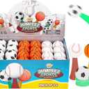 IPIDIPI TOYS Jumpeez Sport Ball Rocket Poppers  24-Pack Jumping Spring Launcher Toys  Ideal Stocking Stuffers for Kids, Birthday Party Favors, Goodie Bag School Prizes for Boys & Girls