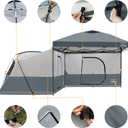 KAMPKEEPER Canopy Side Tent,4-6 Person Camping Cube Tent for 10x10 Pop Up Canopies,Easy Up Gazebo with Window,Compatible with 10' Wide Canopy Tents