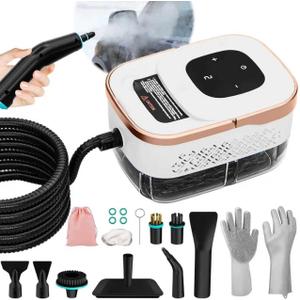 Steam Cleaner, 6 Steam Levels, 42oz Tank & 11 Pieces Accessories, 1500W HighTemperature Steam Cleaner for Home, Steamer for cleaning Car, Tile, Floor