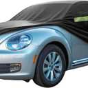 ACROPIX Car Cover Waterproof All Weather Full Exterior Cover Rain Hail Sun Protector Car Cover Black Fit for Volkswagen Beetle Bug-Sedan 2DR 1960-1980 with Door Zipper - Pack of 1