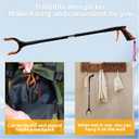1Pcs Orange 32" Foldable Grabber Reacher Tool,Reacher Grabber Pickup Tool for Seniors with 360 Rotating Anti-Slip Jaw & Strong Magnet,Extra Long Trash Picker Upper Grabber,Litter Picker