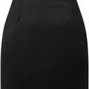 IDEALSANXUN Womens High Waist Plaid Skirt Bodycon Pencil Wool Mini Skirts M