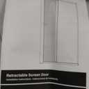 Paramondo Retractable Door Screen for Single Door, Free Stop Sliding Patio Doors - Durable White Aluminium Frames with Fiberglass Mesh - White, Size 38 9/16" Wide x 81 3/8" High