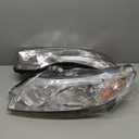 AS Headlight Assembly Compatible with 2006-2011 Honda Civic 4-Door Sedan fit for 2006 2007 2008 2009 2010 2011 Civic 4DR Headlamps Replacement Chrome Housing Amber Reflector