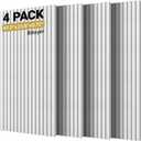 TONOR 4-Pack Bilayer Acoustic Panels Large Self-adhesive, 47.2 * 23.6 * 0.72 Adhesive Wall Panel, Large Soundproof Tiles for Echo Absorbtion, Acoustical Barrier of Polyester Fiber, White