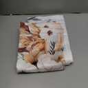 Horaldaily Spring Tablecloth 60×84 Inch Rectangular, Boho Naturalistic Style Brown Flower Washable Seasonal Table Cover for Party Picnic Dinner Decor