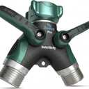 2WAYZ Hose Splitter 2 Way Heavy Duty Outdoor Faucet and Garden Connector - Water Spigot Splitter - Durable All-Metal Y Adapter with Shut-Off Valve - 4 x 4 x 1.5 Inches