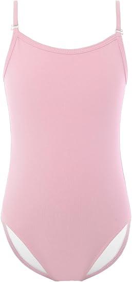 EQSJIU Girls Ballet Leotard Nude Camisole Seamless Dance Undergarment with Adjustable Straps Gymnastics Leotards , 4-5Y