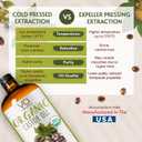 VITAL AFFAIR Pure Organic Castor Oil 32oz – Cold Pressed, Unrefined, USDA Organic – Glass Bottle for Hair Growth, Eyelashes, Eyebrows, Face & Castor Oil Packs