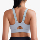 Sports Bras for Women High Impact,Adjustable Racerback Molded Cup Running Sports Bra with Sewn in Pads White XL