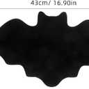 DOITOOL Halloween Bat Placemats Set of 6 Black Halloween Place Mats Non-Slip Washable Bat Table Mat for Holiday Party Decorations Kitchen Dining Table Decorations
