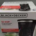 BLACK+DECKER 12-Cup Digital Coffee Maker, Programmable, Washable Basket Filter, Sneak-A-Cup, Auto Brew, Water Window, Keep Hot Plate, Black