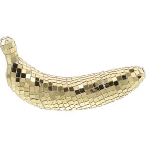 VOSAREA Disco Ball Banana Decor Reflective Fruit Banana Hanging Disco Ball Ornament Mirror Pendants Dj Stage Lighting for Bachelor Party Favor Golden