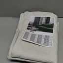 LAMIT 100% Blackout Natural Polyester Curtains, 68 Inches Linen Textured Thermal Bedroom Curtains Back Tab and Rod Pocket Neutral Panels with White Liner for Farmhouse, 2 Panels, 52 x 68 Inch, Ivory