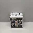 Queensell Mexican Train Dominoes Set with Numbers - Double 18 Dominos Set for Adults and Kids - Mexican Dominoes Train Game Night Games for Adults with Wooden Hub and Aluminum Case