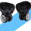 Alomejor 2pz Suitcase Wheel Luggage Wheel Replacement Per Valigia Trolley Right and Left
