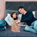 Lust Tower Game for Couples  Super Naughty Block Stacking Challenge, Date Night Game for Valentines, Fun Drinking & Tumbling Wooden Tower for Lovers (48pcs)