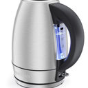 Chefman 1.8 Liter Electric Kettle, 1500W Rapid Water Boiler with Lift-Out Lid Stainless Steel