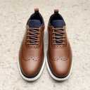 Bruno Marc Men's MaxFlex Dress Sneakers Oxfords Casual Wingtip Brogue Shoes (11, Brown)