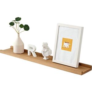 Floating Shelf for Wall Natural Oak Wood Wall Shelves 36 Inch (Upgrade Width 6"), Display Picture Ledge Shelf for Bedroom Living Room Bathroom Office Kitchen Storage Shelves